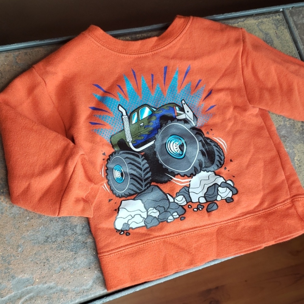 Baby Boys 12M Long Sleeve Sweatshirt Monster Truck